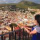 Staring out at the colourful Guanajuato city view